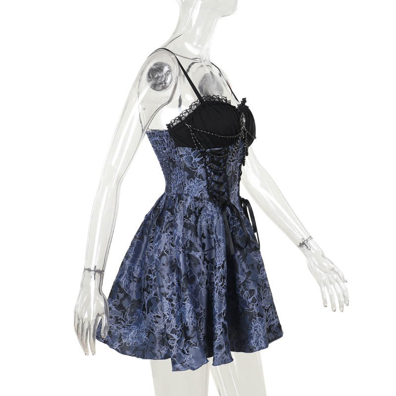 Dark Style Two-Tone Suspender Dress