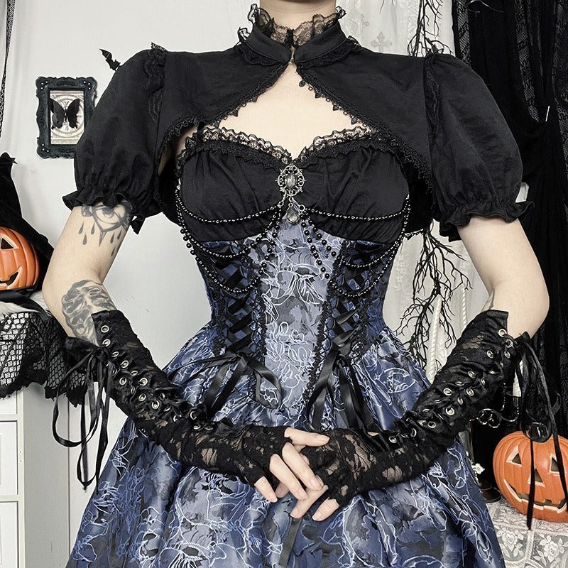 Dark Style Two-Tone Suspender Dress