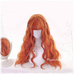 Orange Lolita Hair Wavy Cosplay Wigs