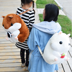 Cartoon Hamster Plush Backpacks