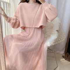 Pastel Sweater Dress Set