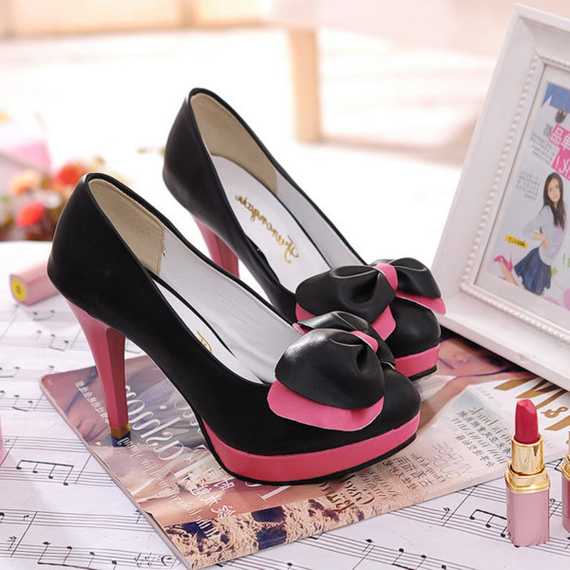 Pastel Bow Heels Shoes