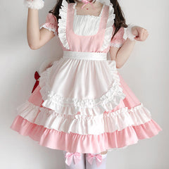 Pink Cat Lolita Maid Dress