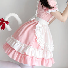 Pink Cat Lolita Maid Dress