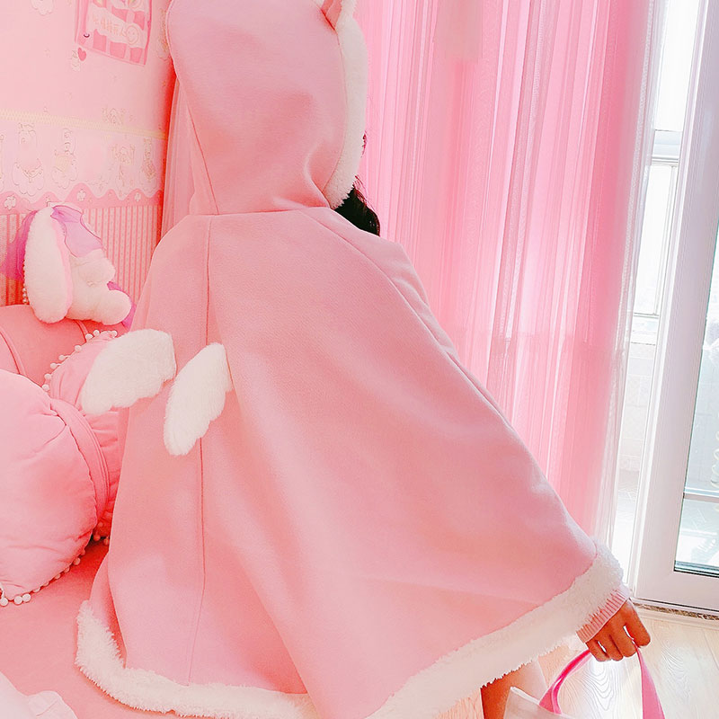 Pink Kawaii Wing Cape Coat