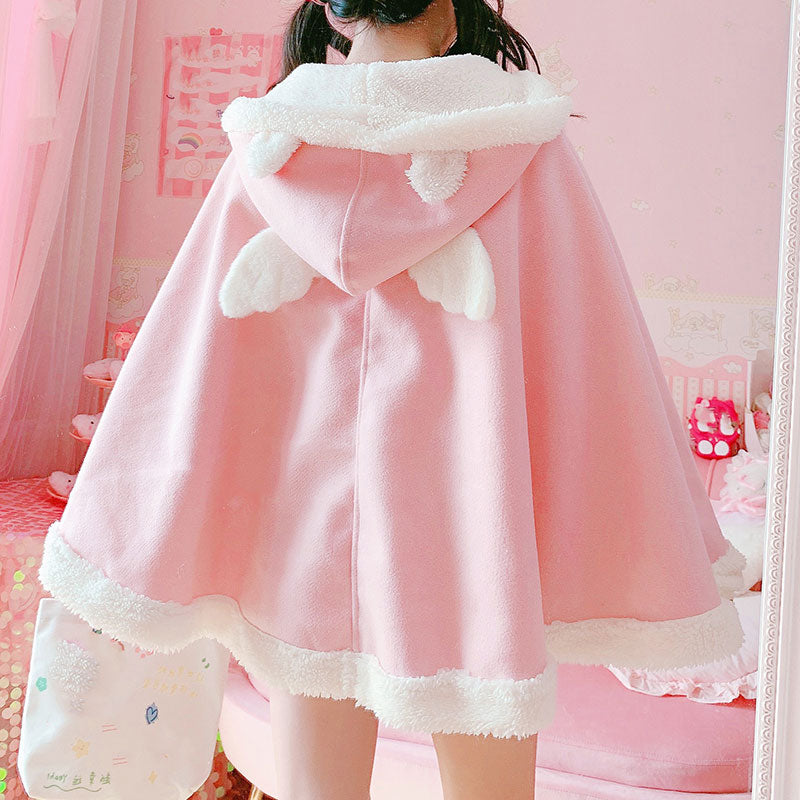 Pink Kawaii Wing Cape Coat