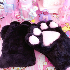 Plush Cat Claw Gloves