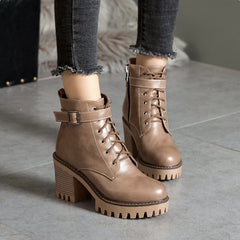 Punk Belt Buckle Boots