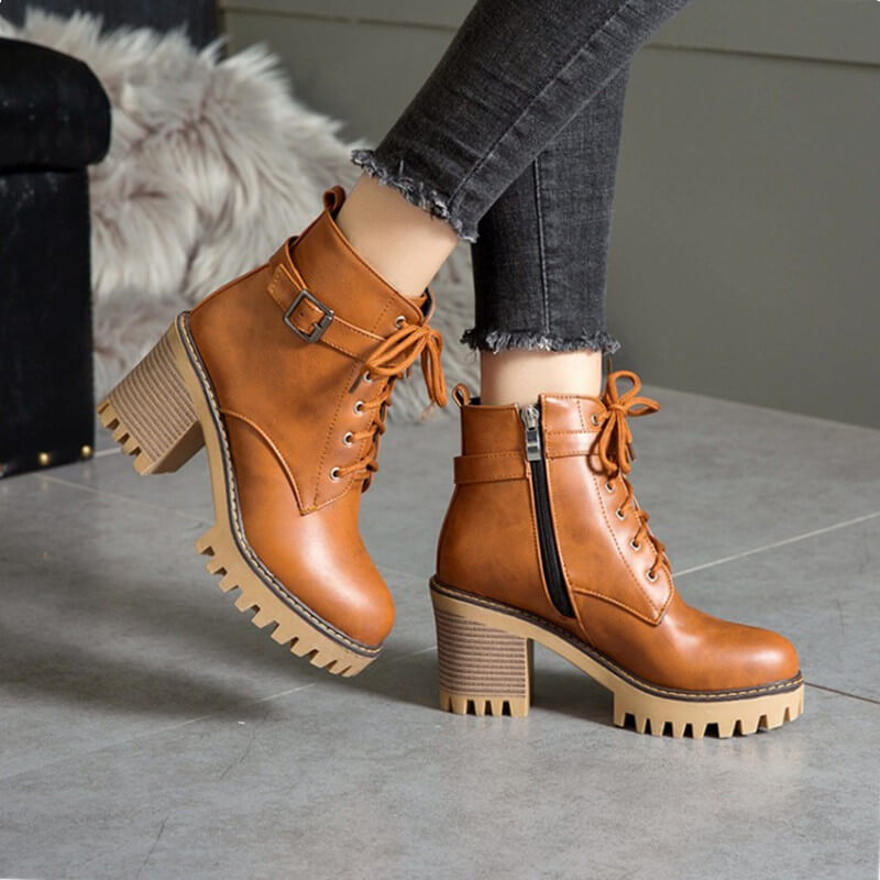 Punk Belt Buckle Boots