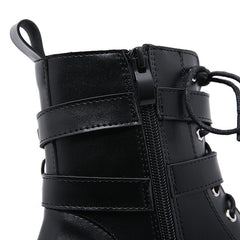 Punk Buckle Ring Platform Boots