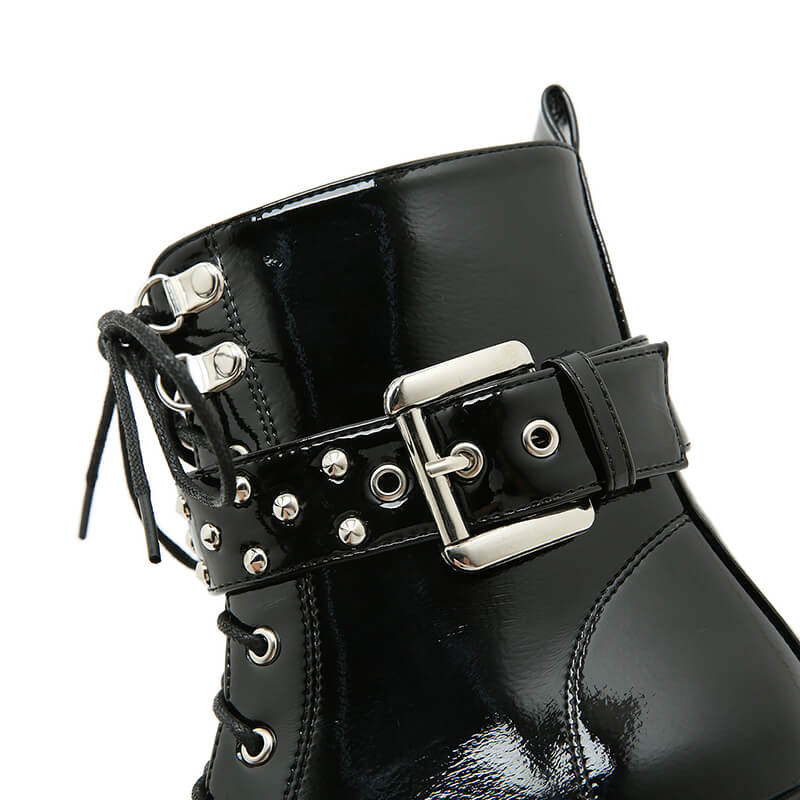 Rivet Buckle Boots