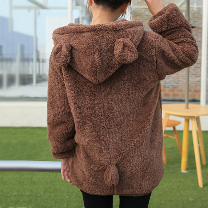 Rabbit Bear Ear Hooded Coat