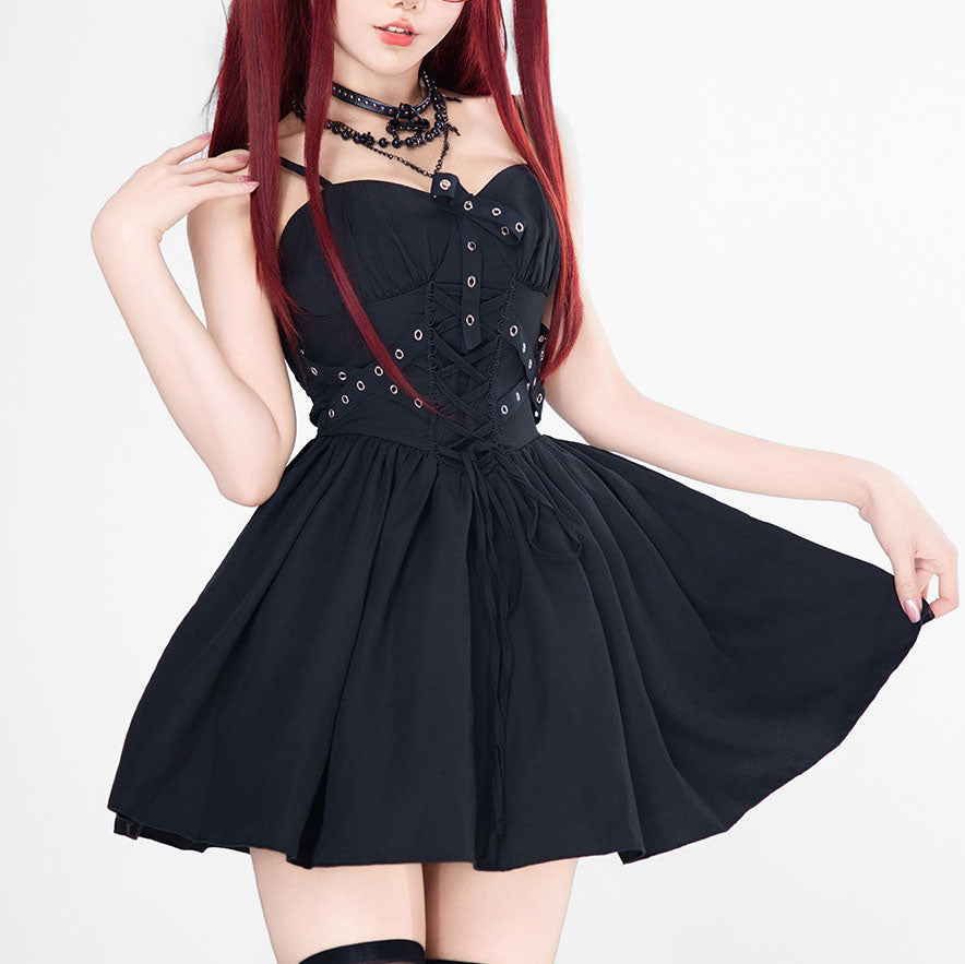 Retro Punk Dress Set