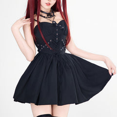 Retro Punk Dress Set