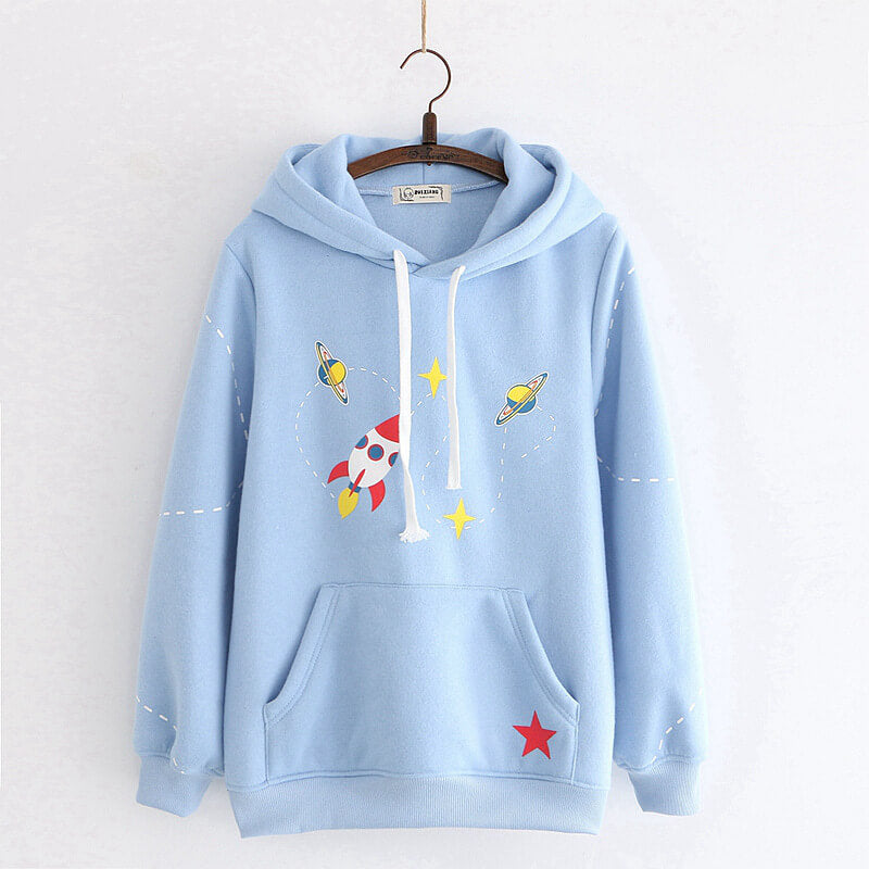 Rocket Planet Space Hoodie