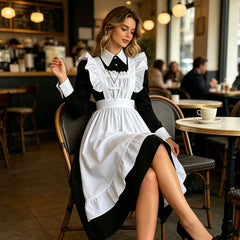 White Ruffle Apron Frilled Headband Kawai Cosplay Outfit