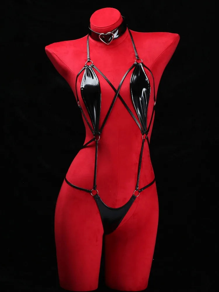 Erotic Lace Strappy Bodysuit