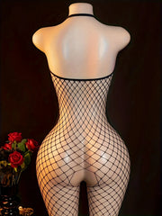 Erotic Cutout Open Bra Crotchless One-piece Lingerie Set