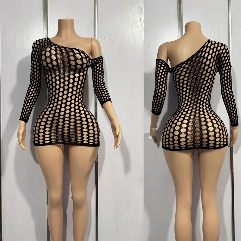 Bodystocking Erotic Lingerie Mesh Open Crotch Bodysuit Crotchless Underwear Costumes Sleeveless Catsuit Sleepwear