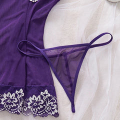 Purple Lace Nightgown Set