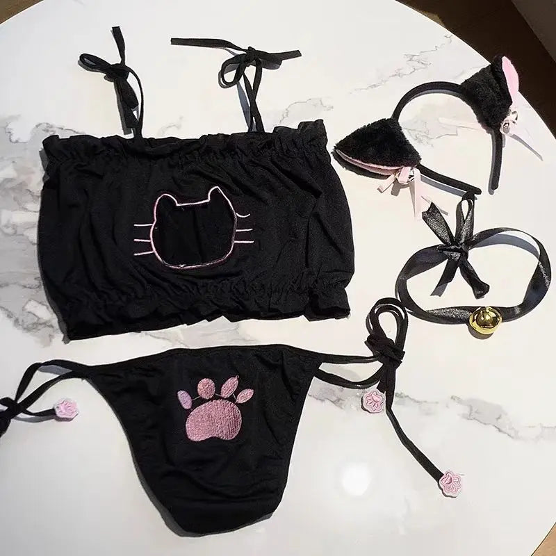 Cat Cosplay Underwear Sweet Intimate Bra
