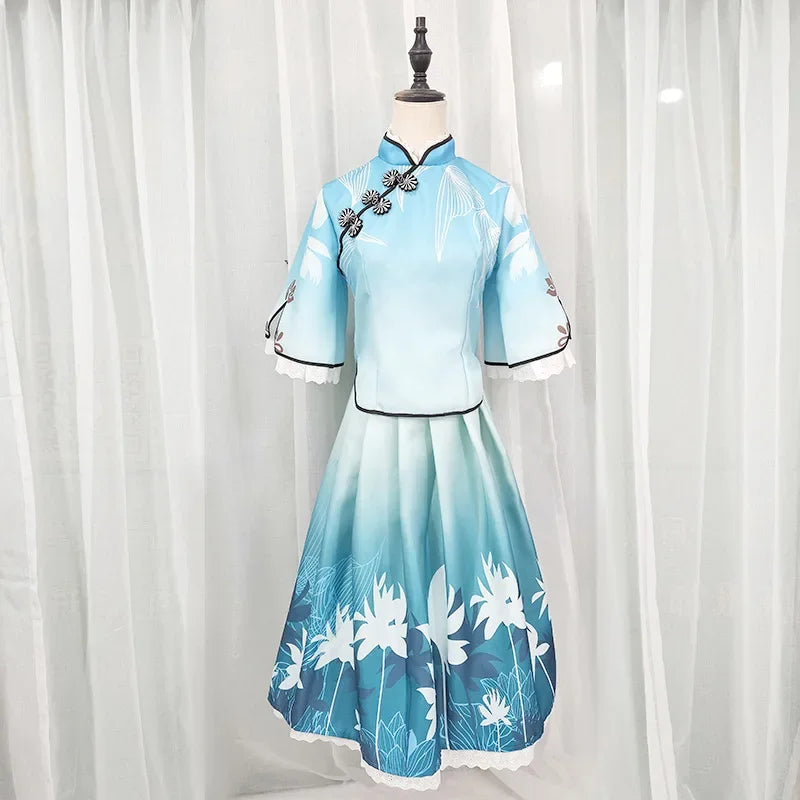 Vintage Lace Top Cute Skirt Set