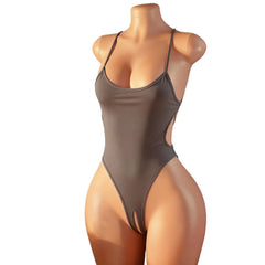 Adult Bodysuit Open Butt Seduction Lingerie Maid Costume Role Play Crotchless  Underwear