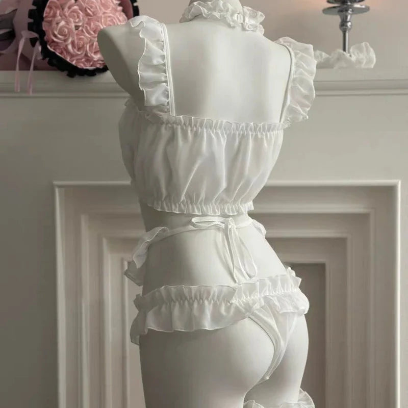 Sweet Cat Cosplay Costume Lolita Underwear Underpants Maid Outfits Kitten Role Play Halloween Kawaii Lingerie