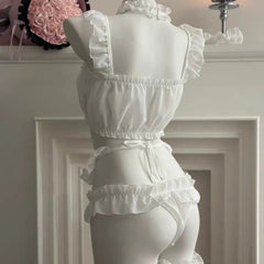 Sweet Cat Cosplay Costume Lolita Underwear Underpants Maid Outfits Kitten Role Play Halloween Kawaii Lingerie