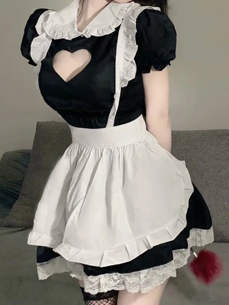 Cosplay Lingerie Costumes Servant Apron with Panties Set