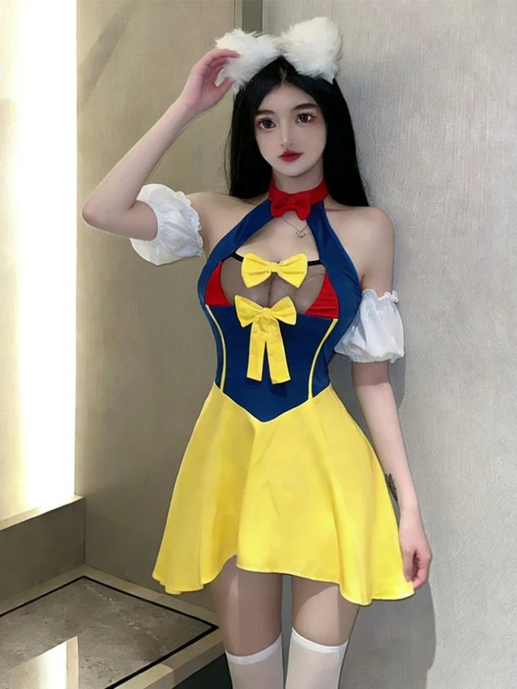 Cosplay Lingerie Costumes Servant Apron with Panties Set