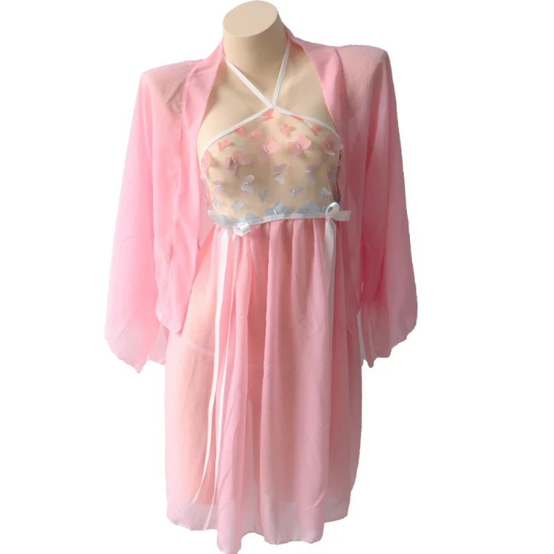 Hanfu Skirt Pure Desire Lingerie Hot Shawl Temptation Pajamas Chiffon Bandage Ancient Set