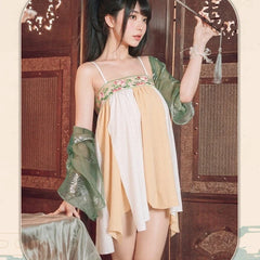 Ancient Style Hanfu Pajamas Hot Perspective Seductive Traditional Improve Embroidery Skirt Exotic Charm Uniform