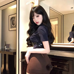 OL Secretary Role-playing Rabbit Lingerie Office Cosplay Bunny Ear High Waist Hip Skirts Adult Nightclub Party