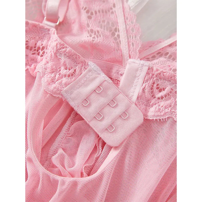 Plus Size Suspender Lace Lingerie