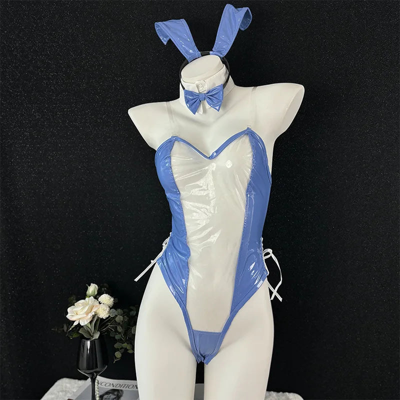 Leather Bodysuit Role Play Lingerie