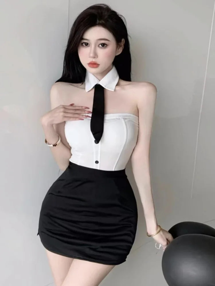 Lolita Amine Maid Cosplay Black Kawaii French Waitress Party Stage Costume Intimate