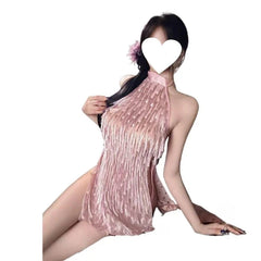 Tassel Pure Desire Sweet Fairy Short Skirt Intimate Lingerie Bandage Skirt Chiffon Outfit Couples Home Pajama
