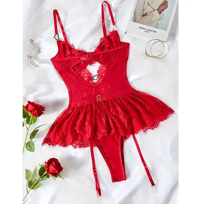 Hot Erotic Lingerie Sets See-Through Lace Underwear Sissy Bra