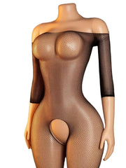 Temptation See Through Open Crotch Bodystockings Hollow Bodysuit Underwear Crotchless Porno Lingerie Erotic Costume