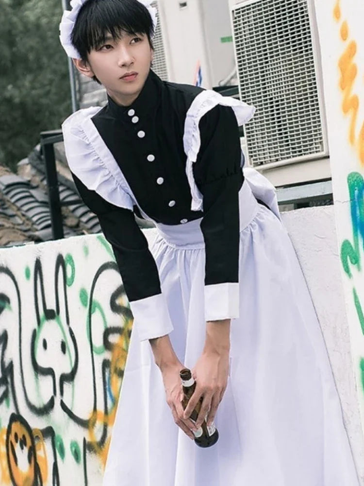 Cosplay Lingerie Costumes Servant Apron with Panties Set