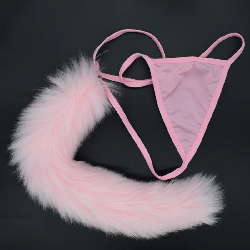 Sweet Rabbit Tail Lingerie Plush Ball Bunny Lolita Underwear Cotton Briefs Seamless Panties