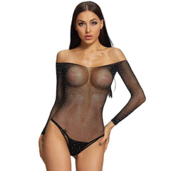 Scoop Neck Black See-Through Lingerie