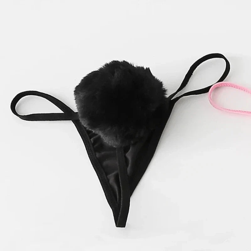Sweet Rabbit Tail Lingerie Plush Ball Bunny Lolita Underwear