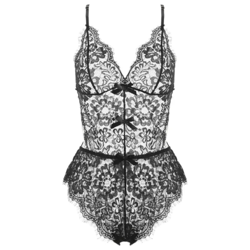 Lace Backless Bodysuit Streetwear