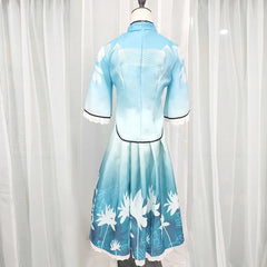 Vintage Lace Top Cute Skirt Set