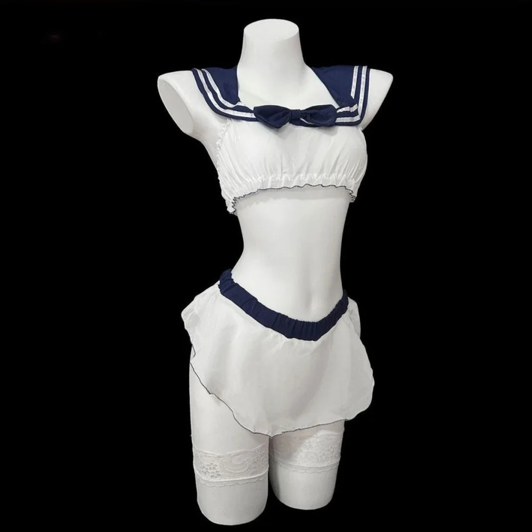 Cosplay Student School Erotic SchoolLingerie Role Play Short Skirt Set