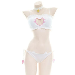 Cute Cat Cosplay Cartoon COS Costumes School Student Bra