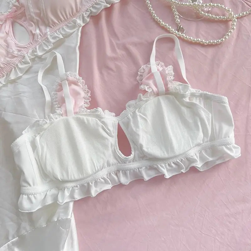 Cute Rabbit Ear Lingerie Lolita Sweet Bra Panties Set