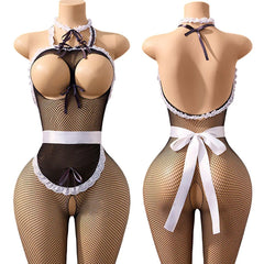 Cosplay Porno Maid Tights Sheer Lingerie